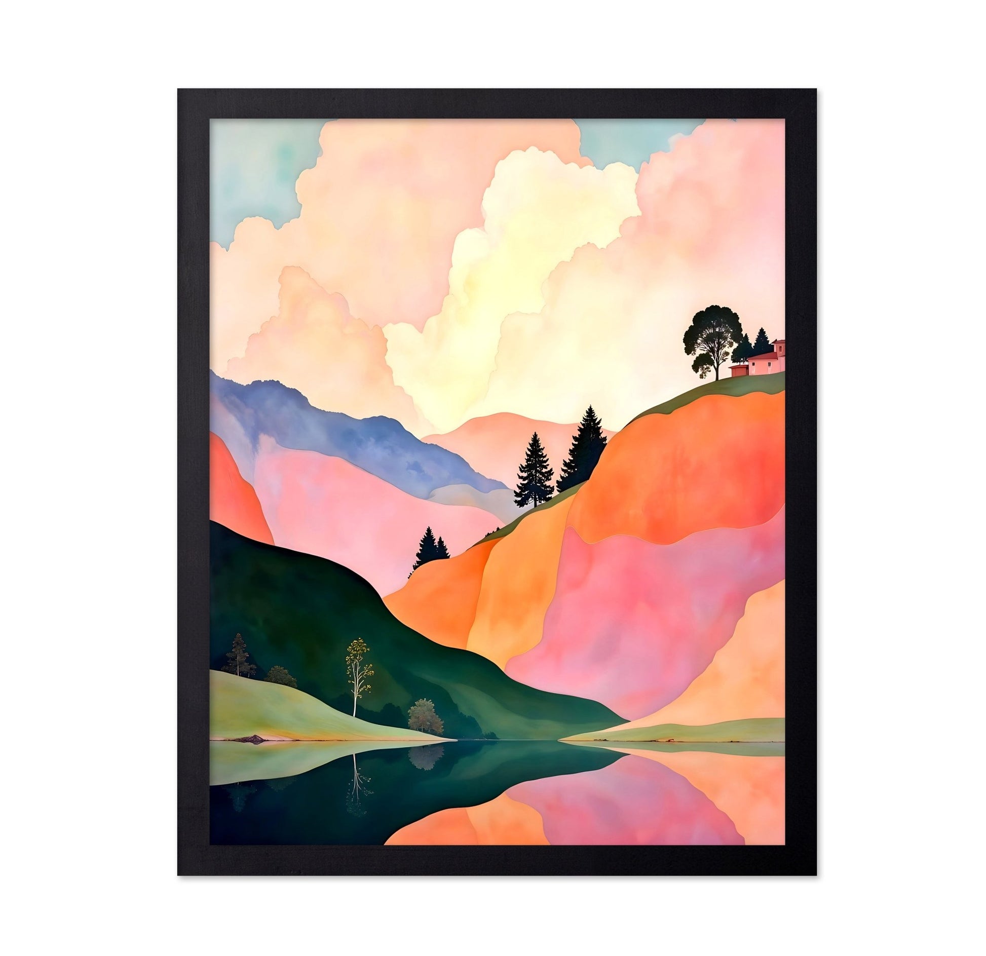 Pastel Mountain Reflection No2