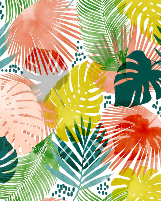 Tropical Leaf Collage