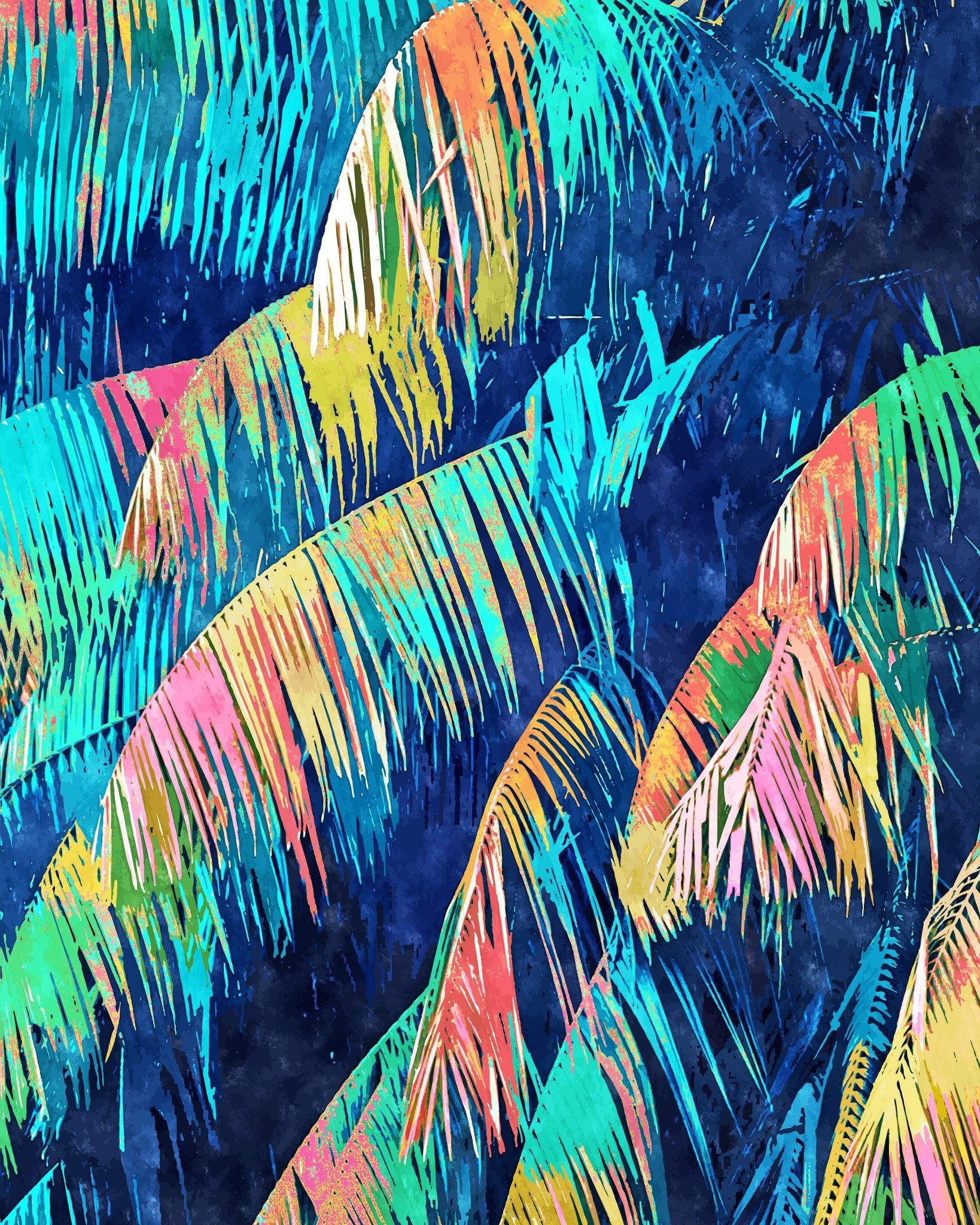 Neon Tropical Palms