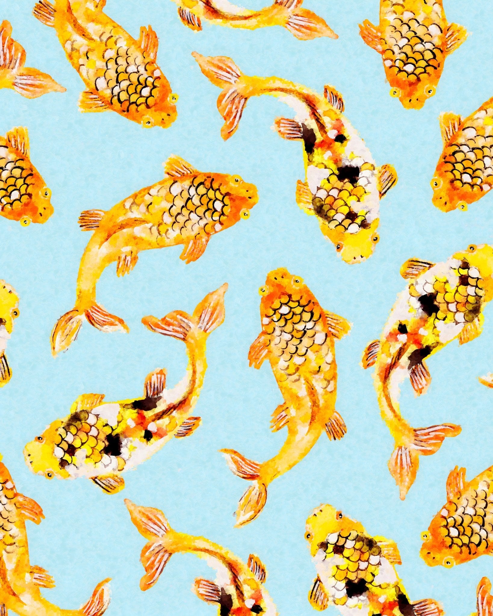 Golden Koi Pattern
