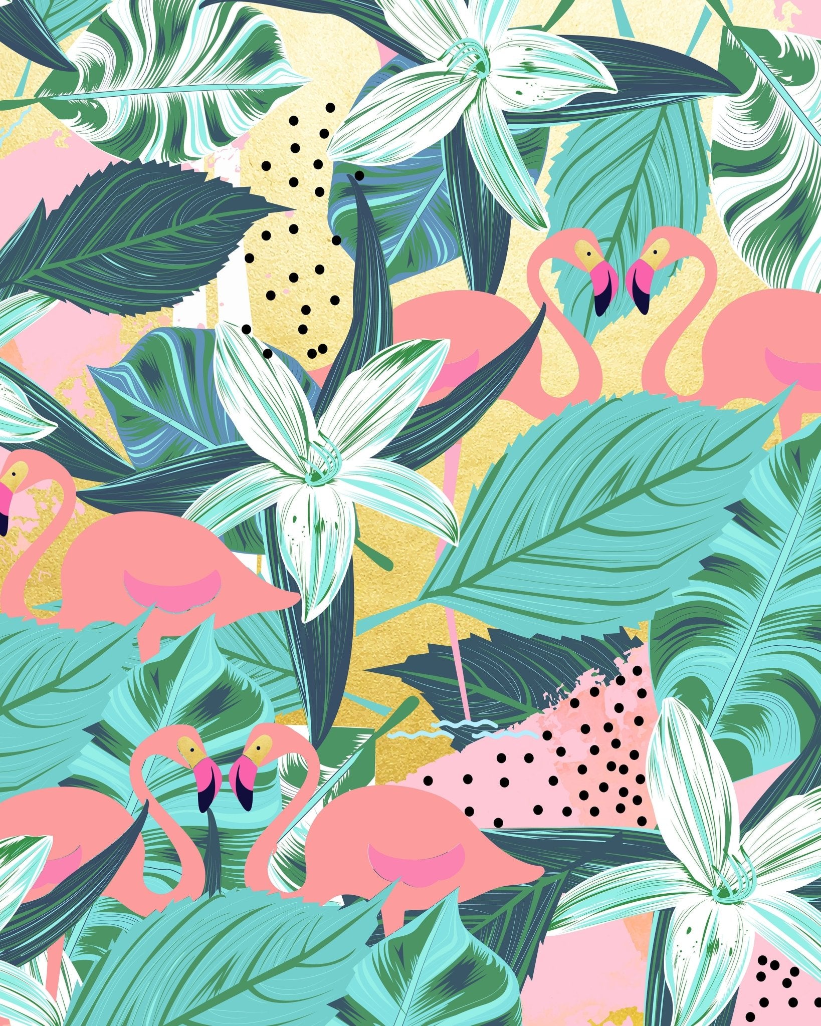 Flamingo Tropical Pattern