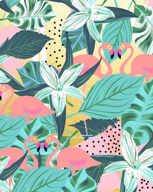 Flamingo Tropical Pattern