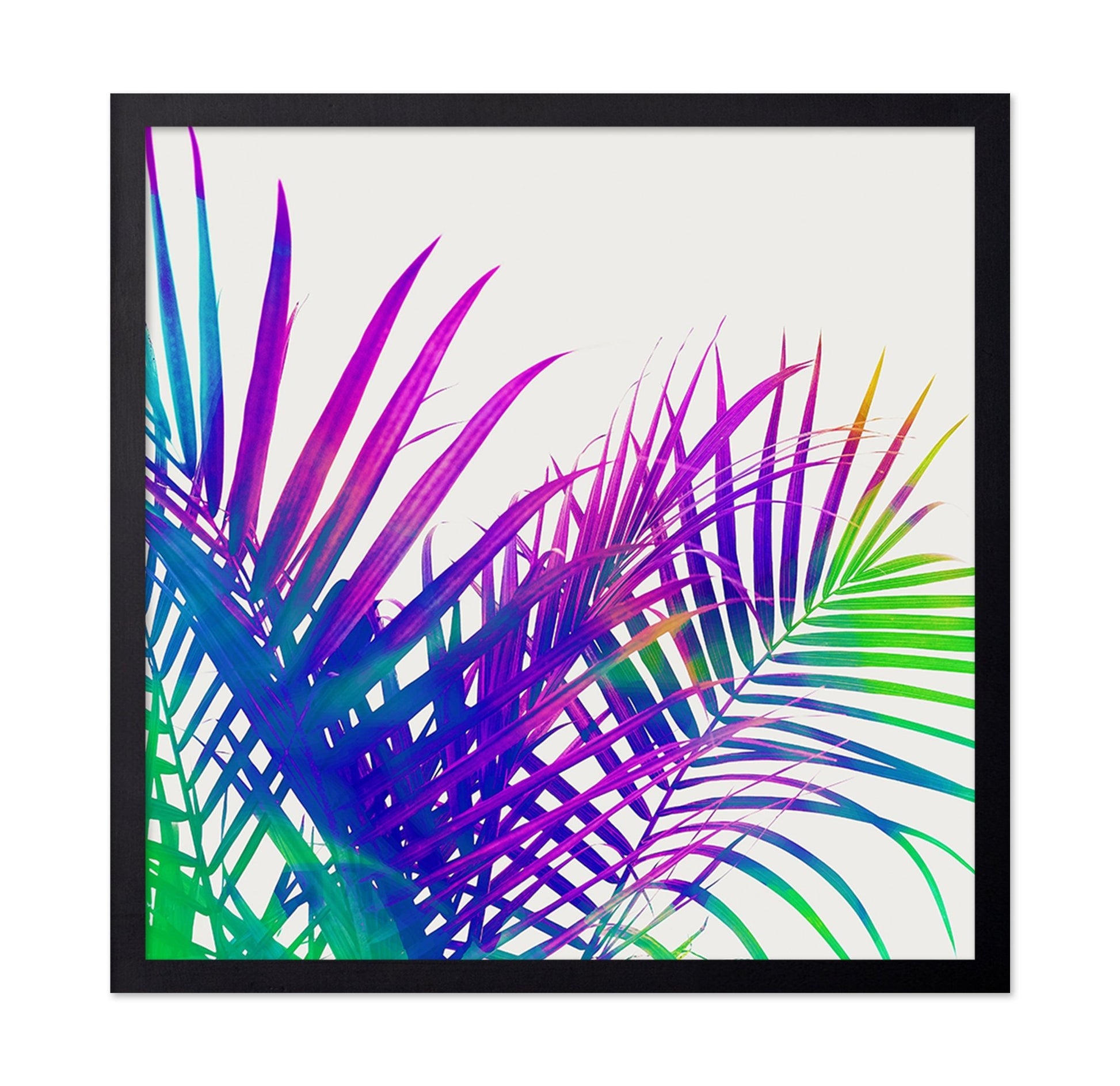 Neon Palm Leaves