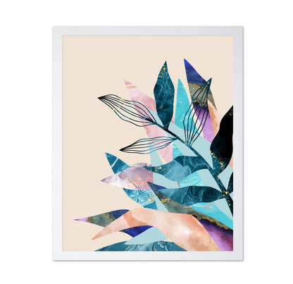 Abstract Marble Leaves