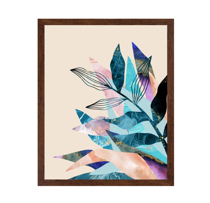 Abstract Marble Leaves