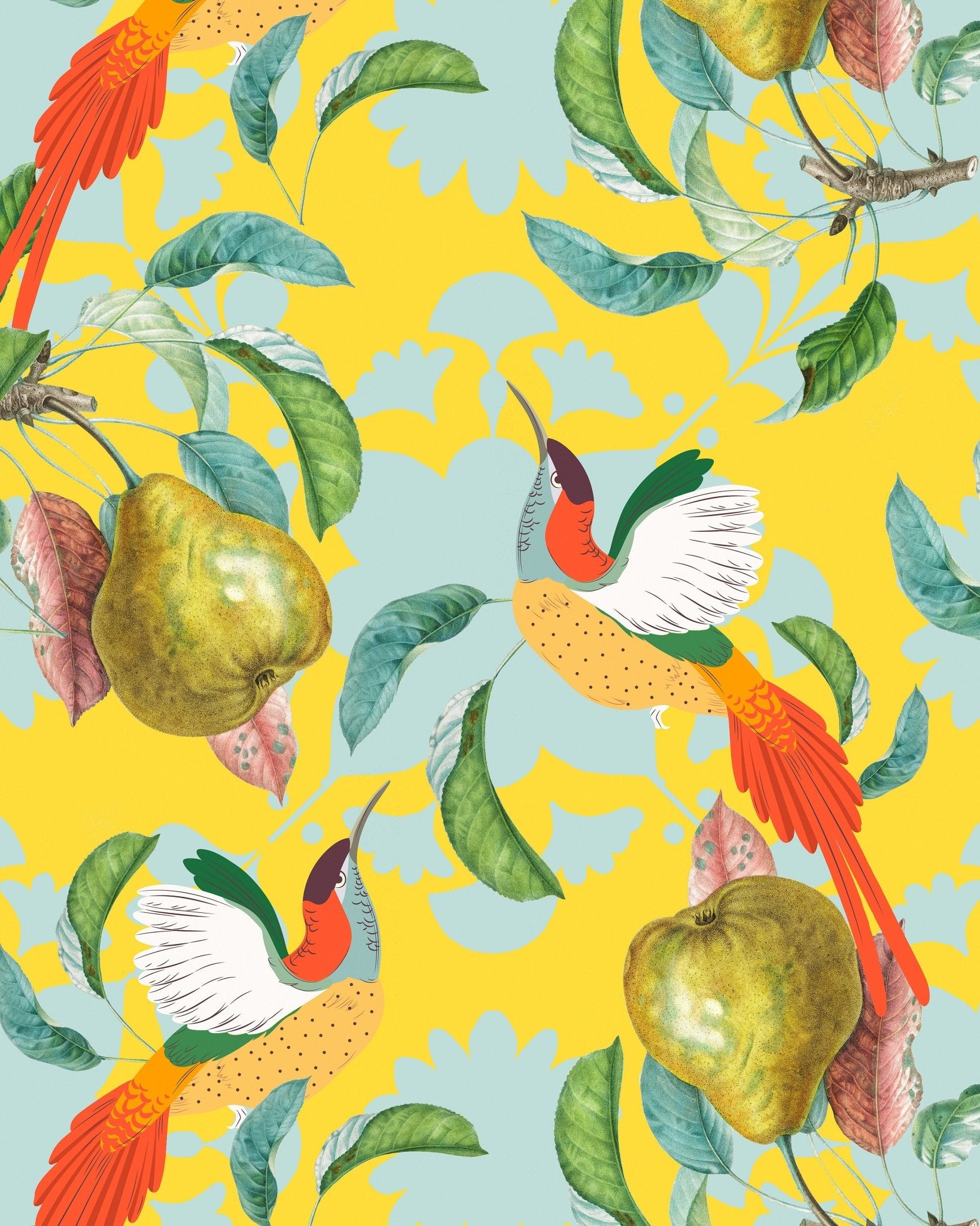Pear Bird Pattern