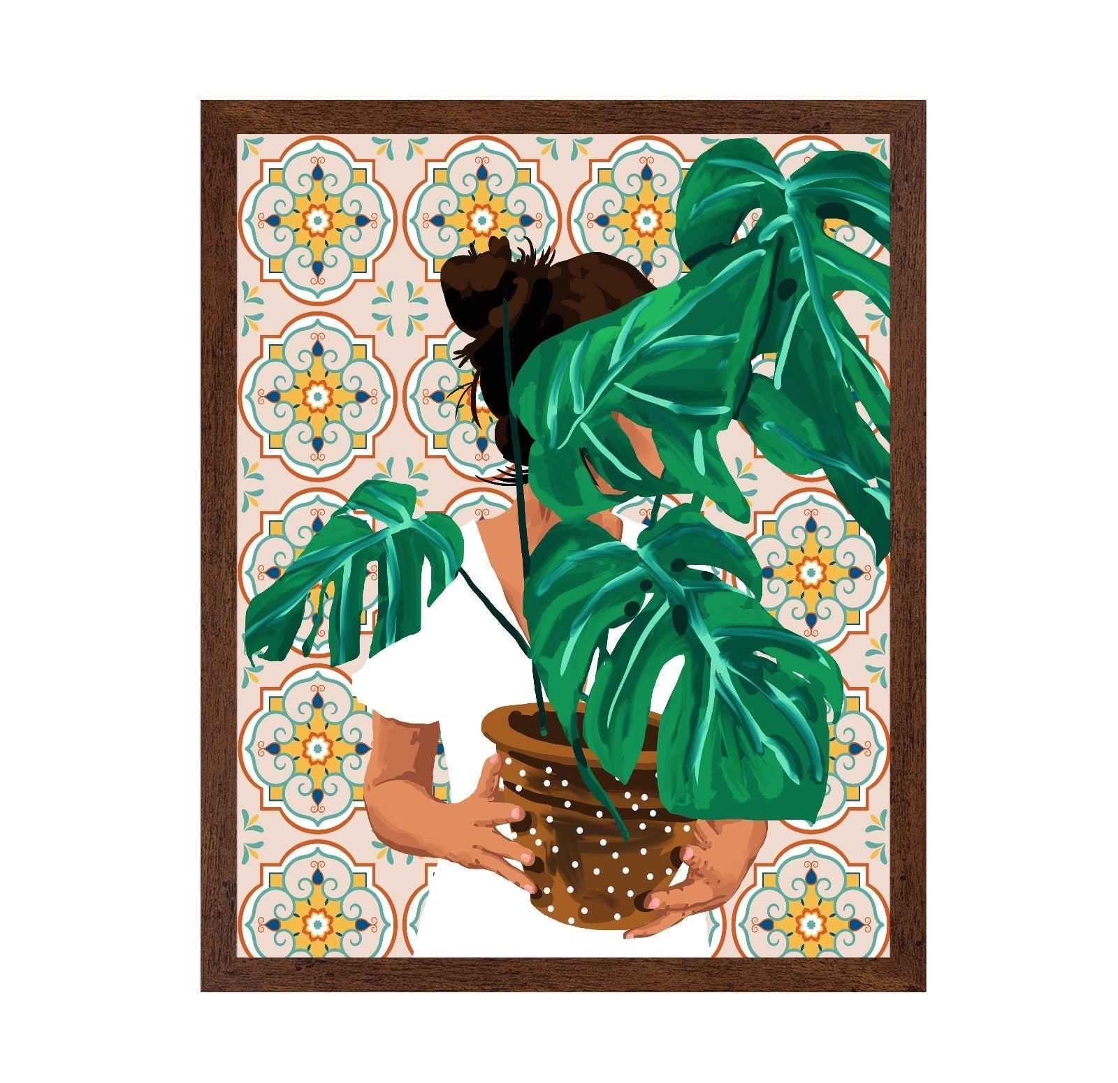 Monstera Tile Portrait