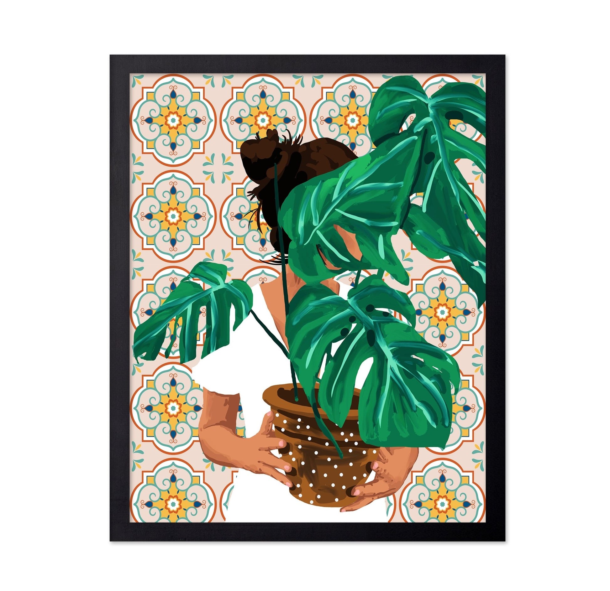Monstera Tile Portrait