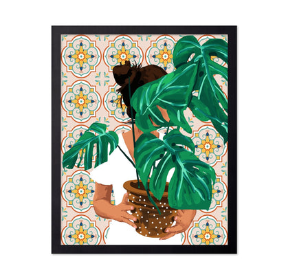 Monstera Tile Portrait