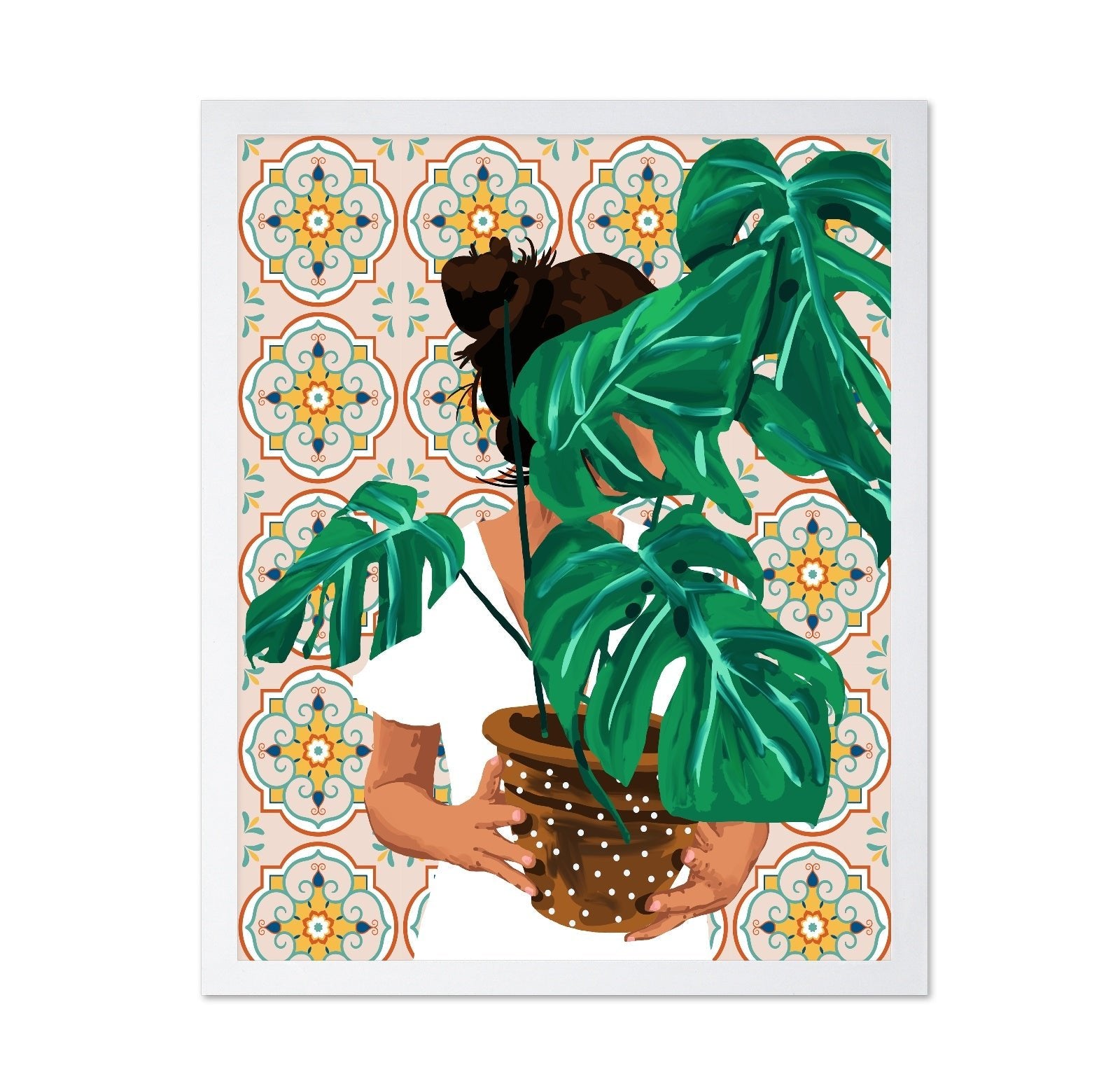 Monstera Tile Portrait