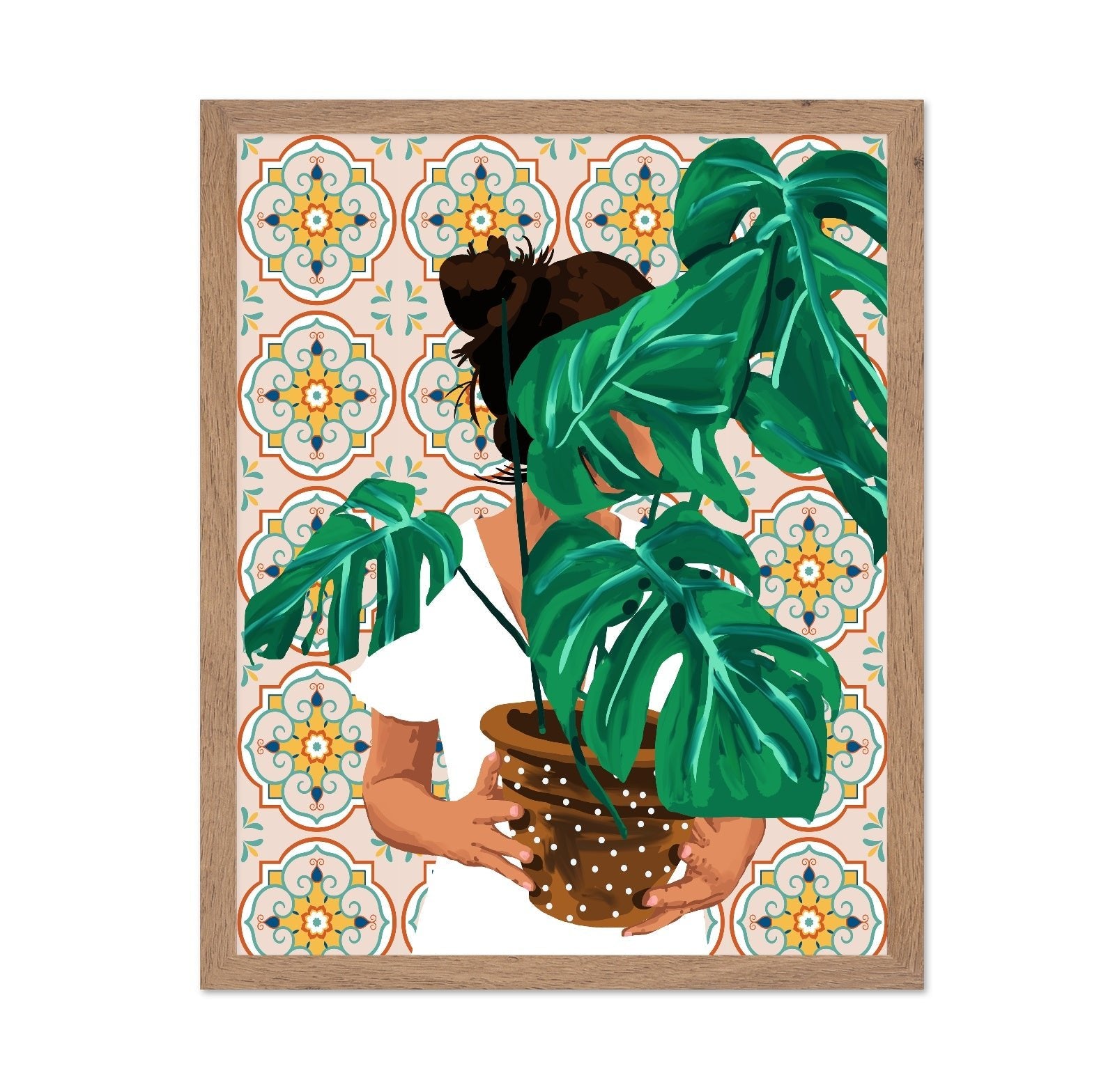 Monstera Tile Portrait