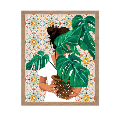 Monstera Tile Portrait