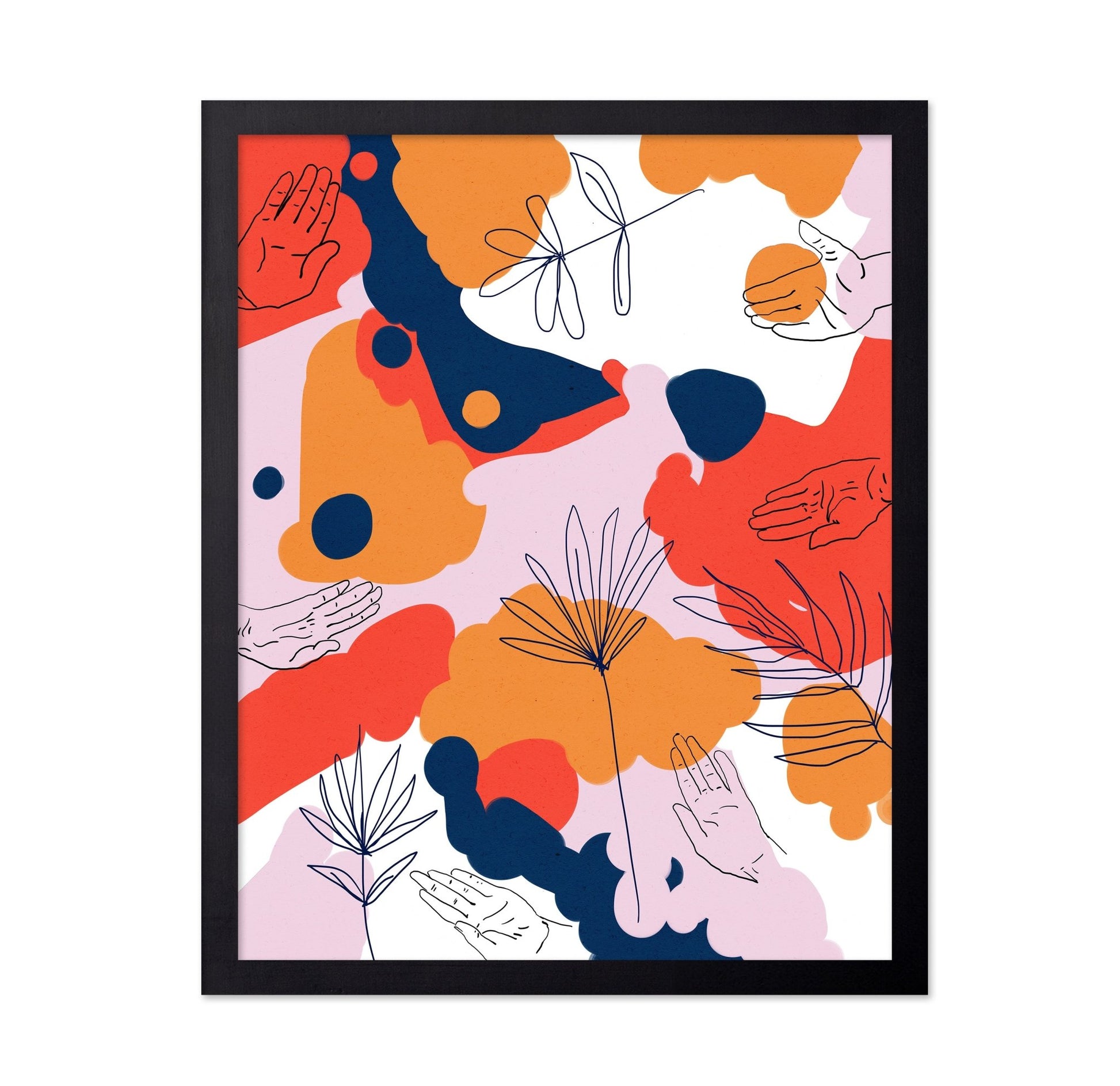 Abstract Hands Florals