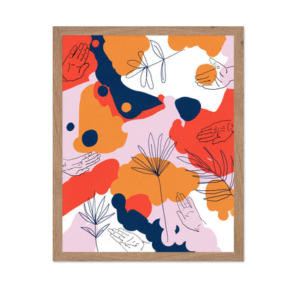 Abstract Hands Florals