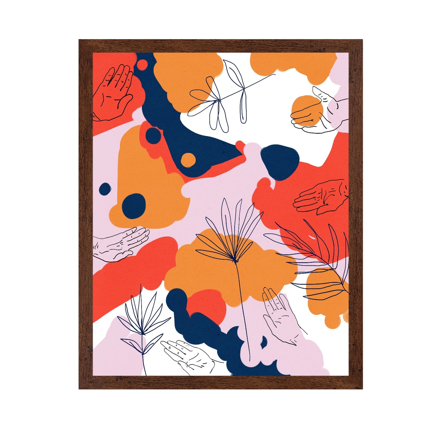 Abstract Hands Florals