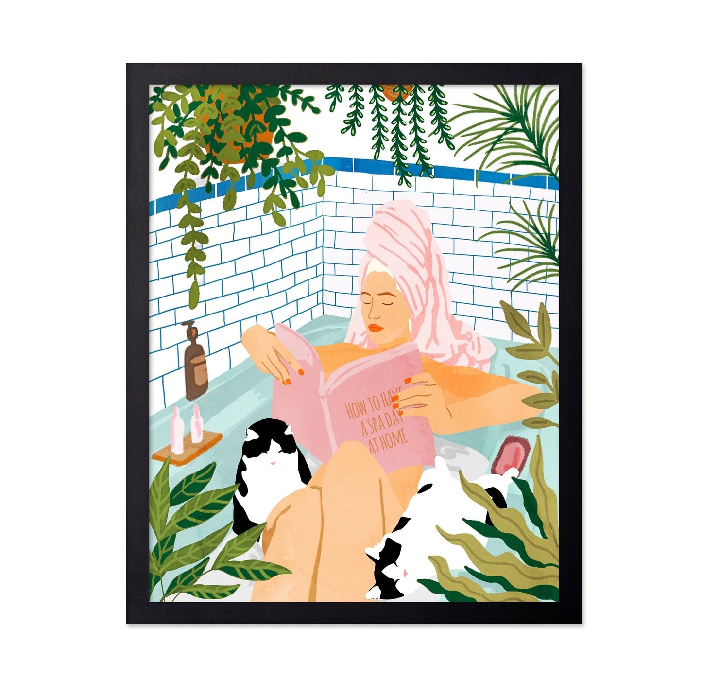 Bath Time Reading Woman