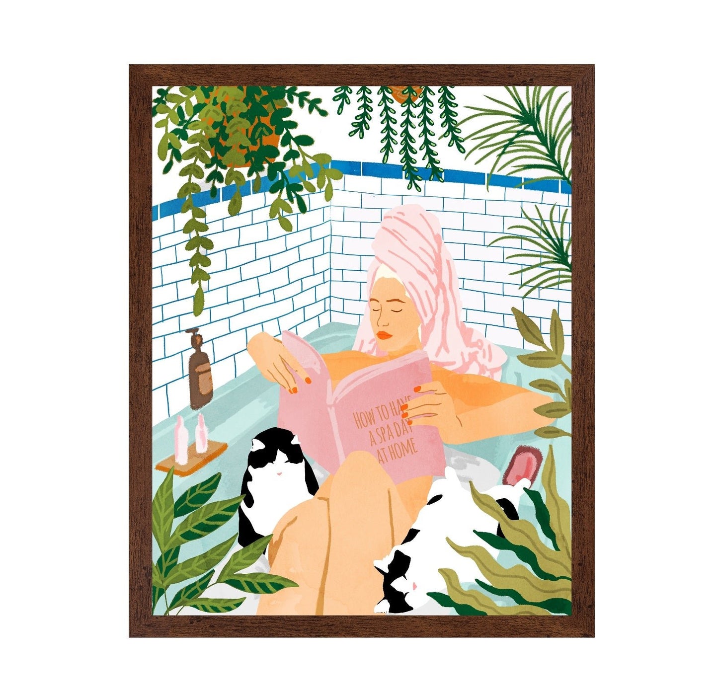 Bath Time Reading Woman