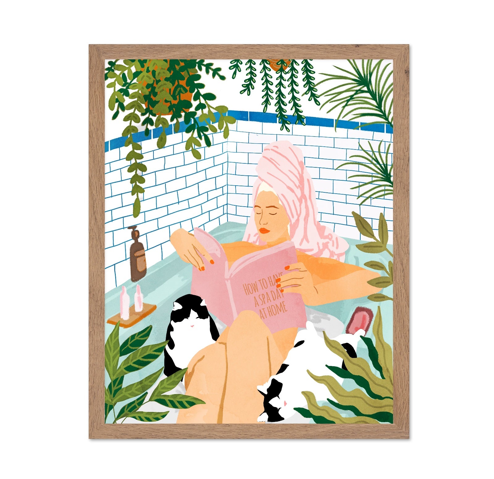 Bath Time Reading Woman