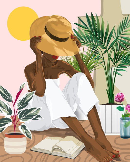 Relaxed Woman With Hat