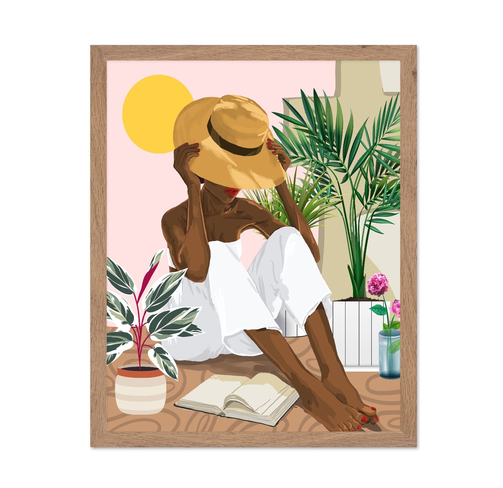 Relaxed Woman With Hat