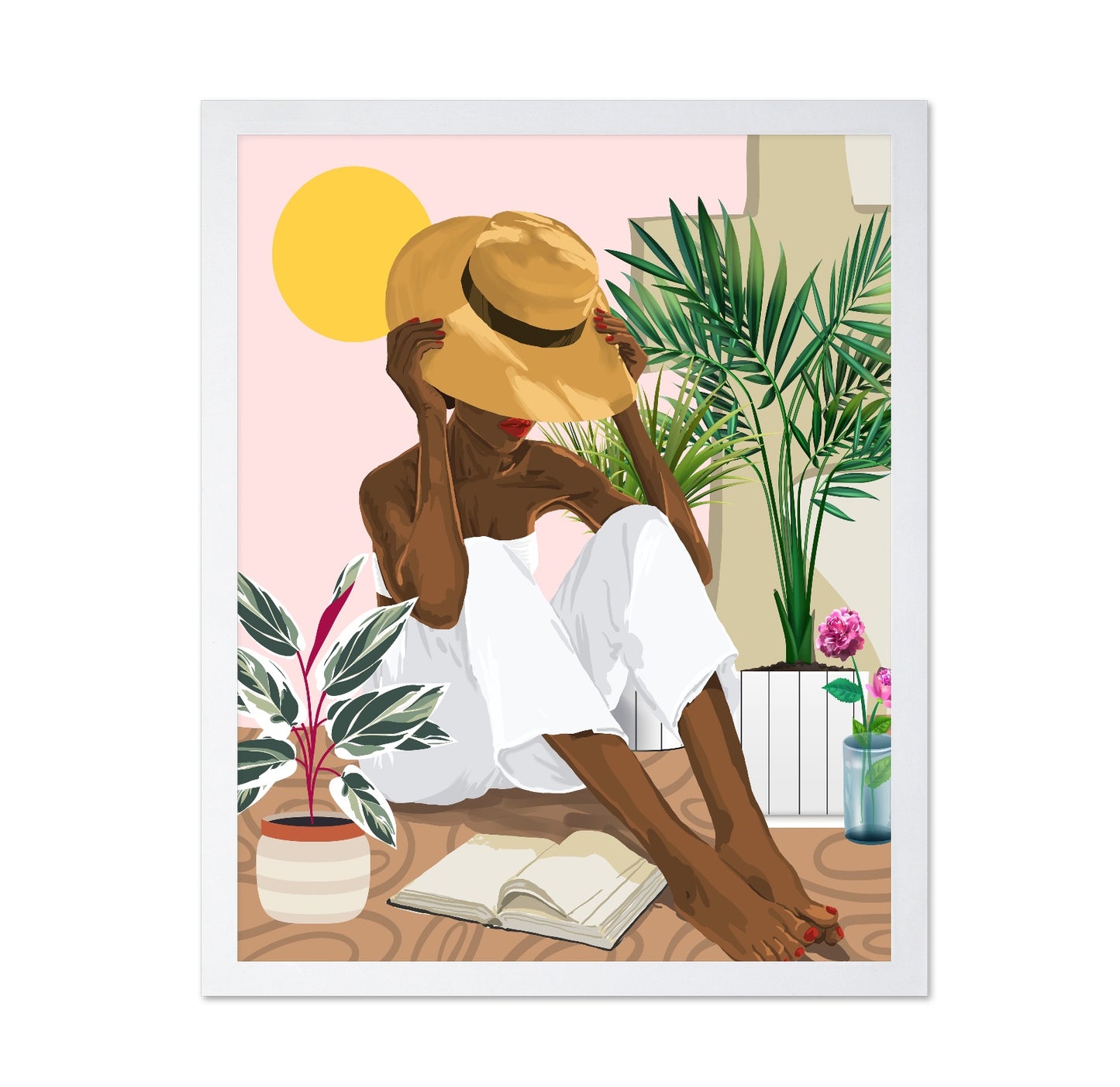 Relaxed Woman With Hat