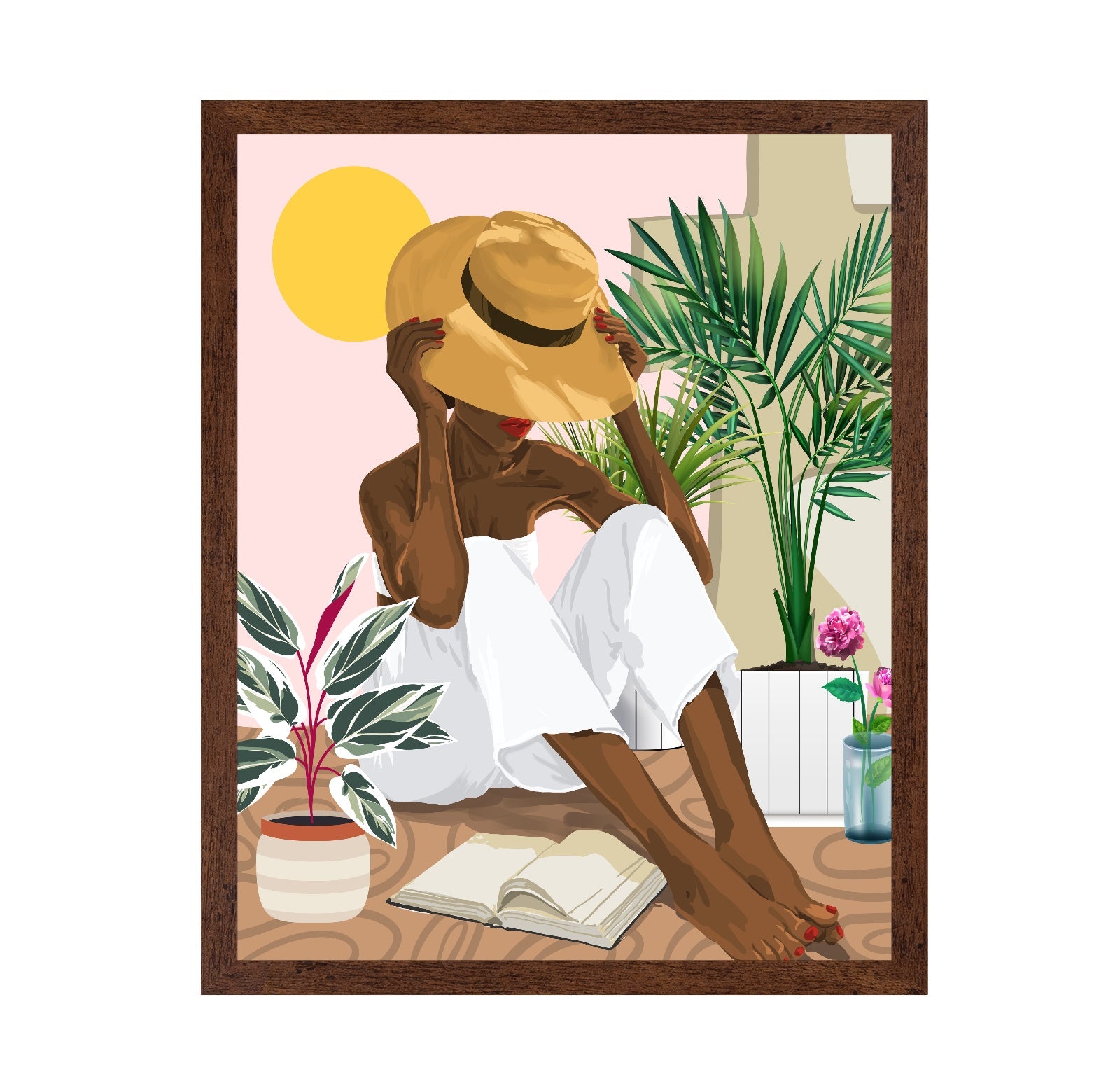 Relaxed Woman With Hat
