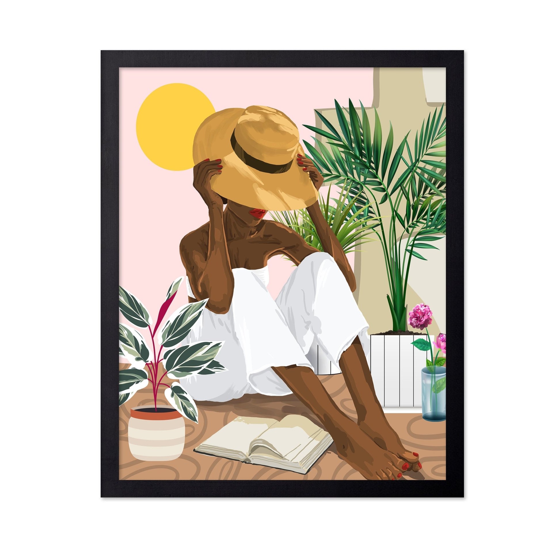 Relaxed Woman With Hat