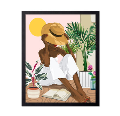Relaxed Woman With Hat