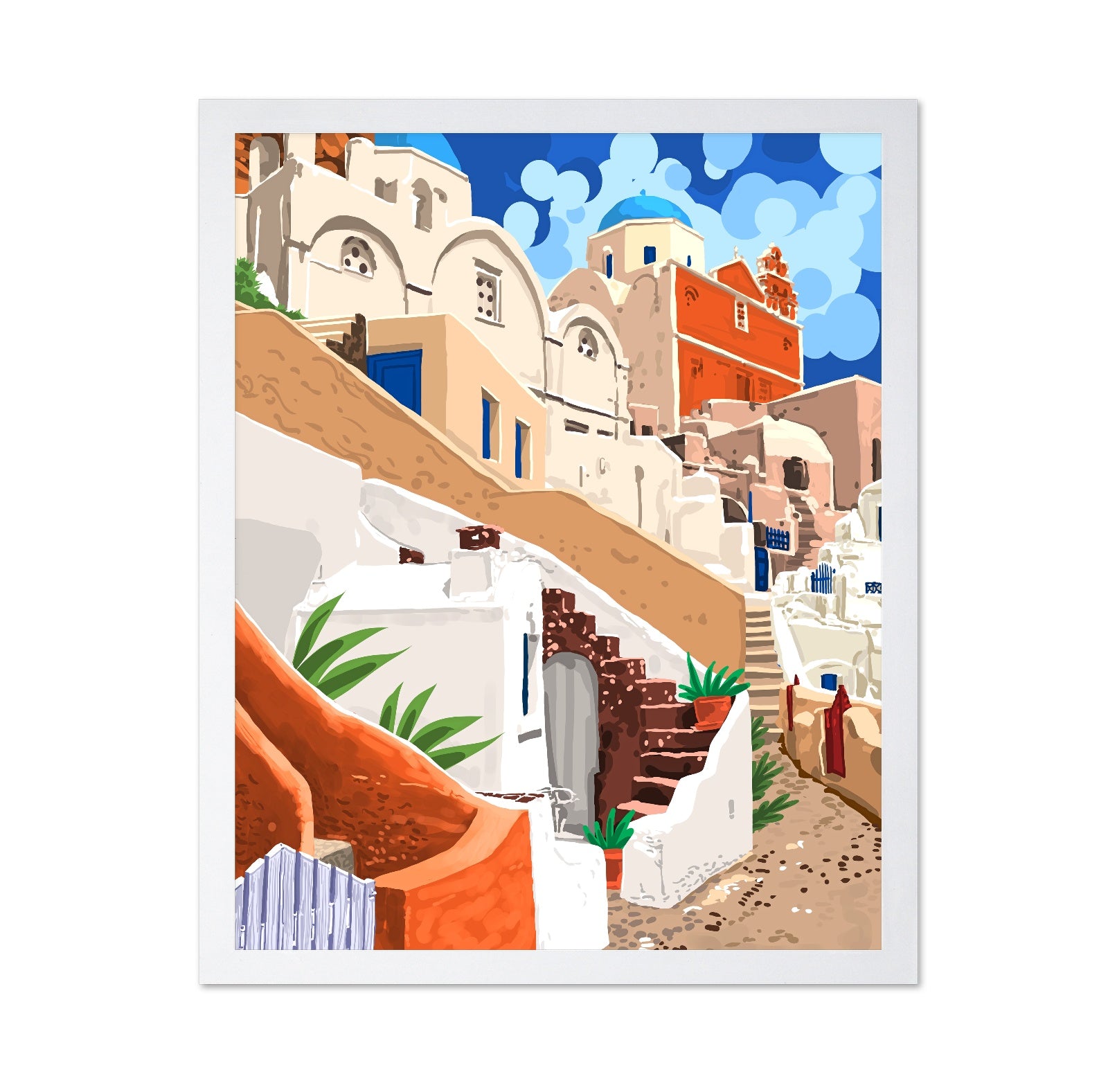 Mediterranean Village Scene