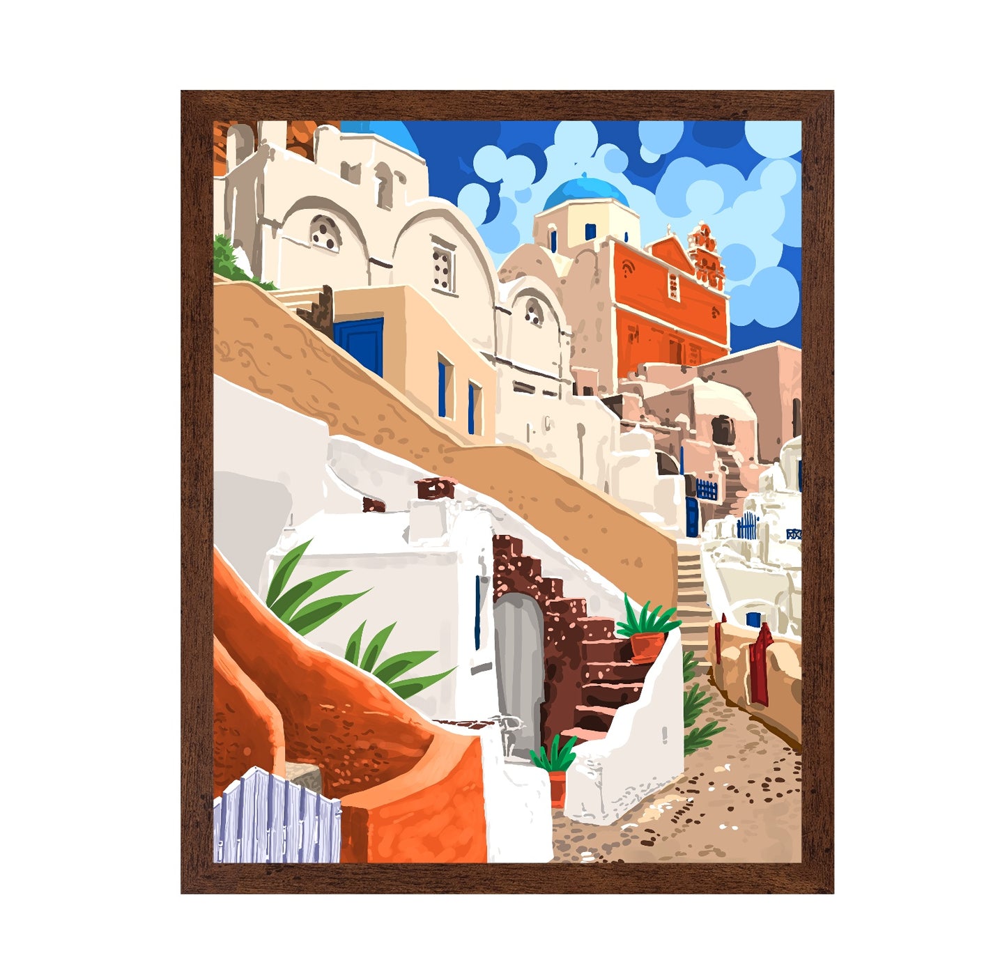 Mediterranean Village Scene