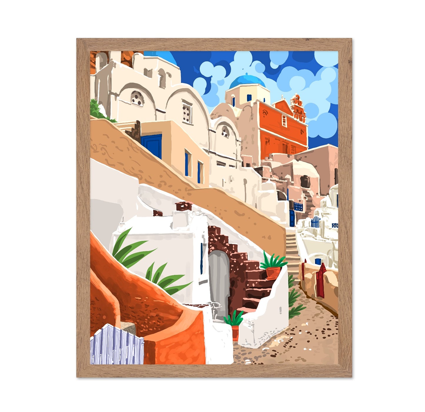 Mediterranean Village Scene