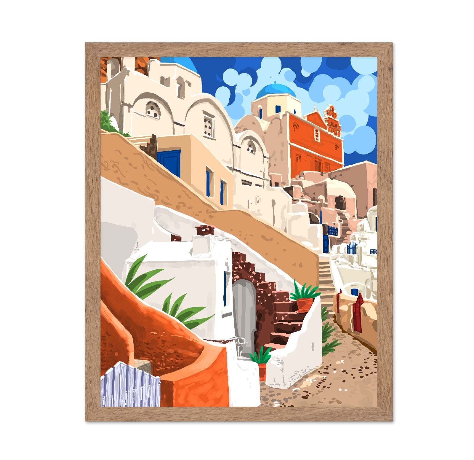 Mediterranean Village Scene