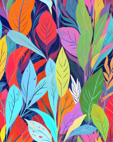 Colorful Leaf Pattern No2