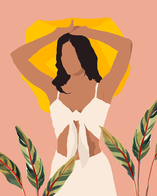 Sunlit Woman Silhouette