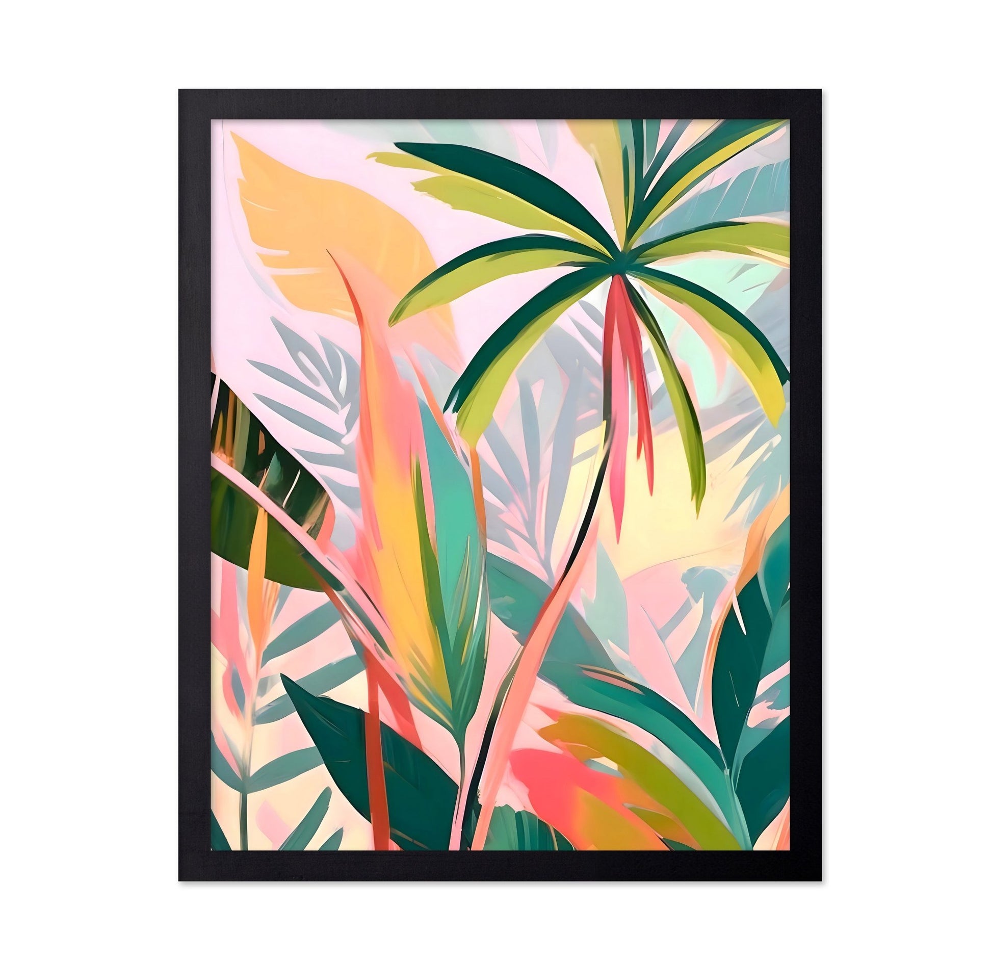 Tropical Pastel Leaves No2