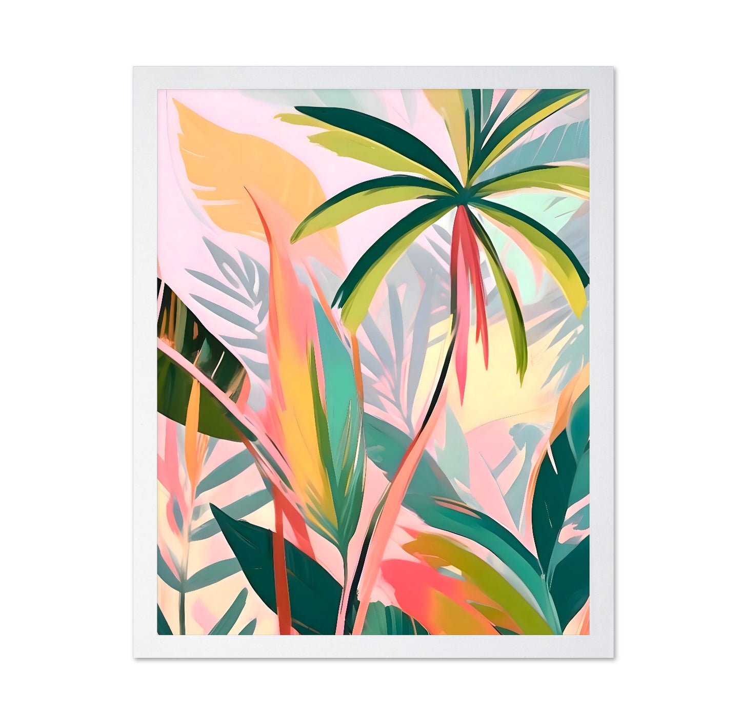 Tropical Pastel Leaves No2