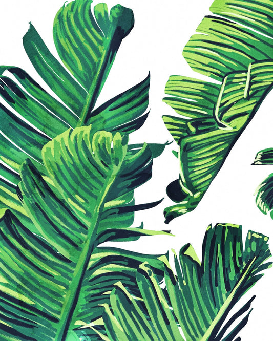 Green Tropical Leaves No2