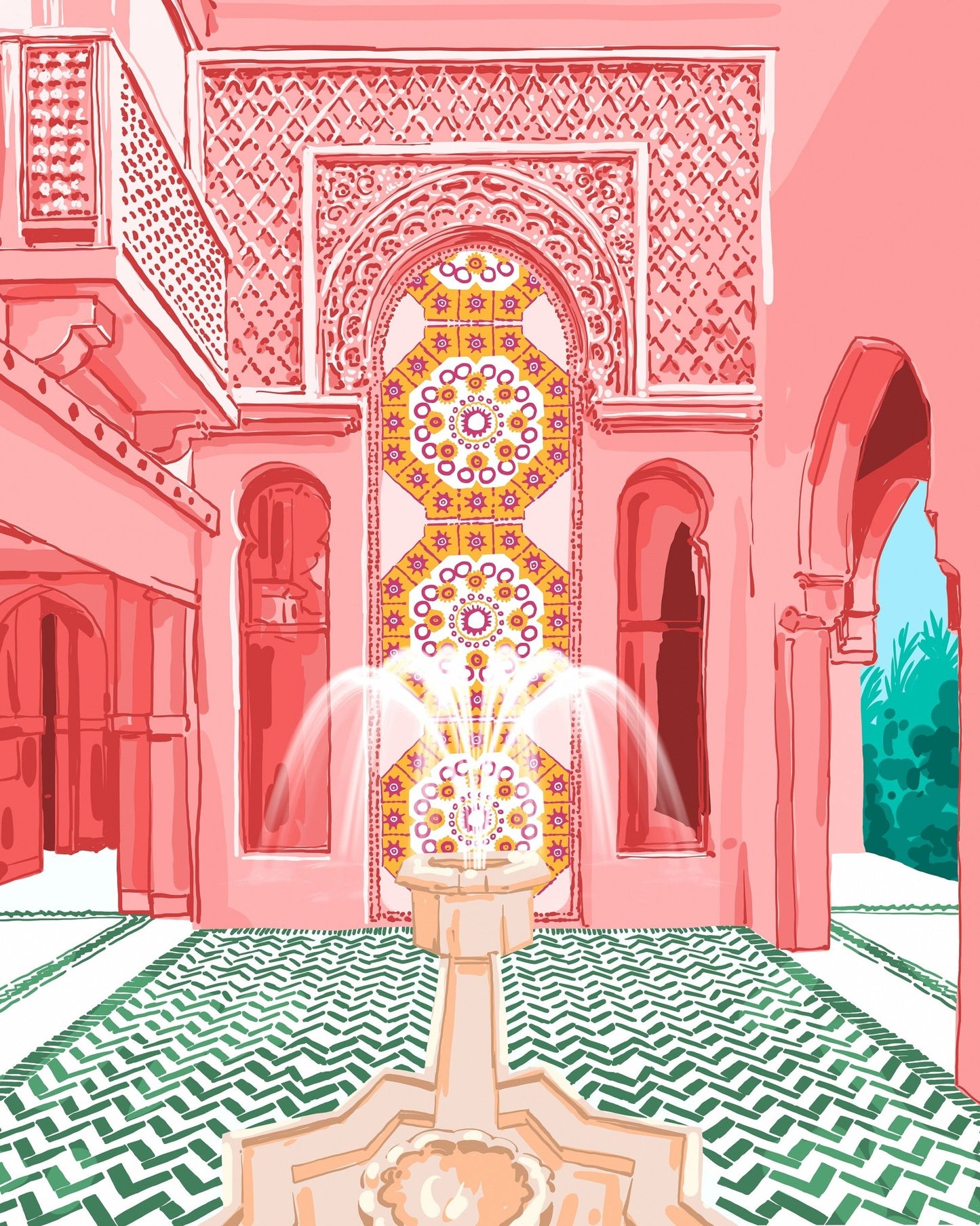 Moroccan Fountain Court