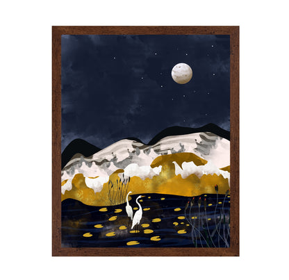 Moonlit Crane Lake