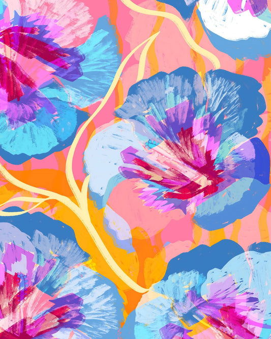 Vibrant Floral Brush