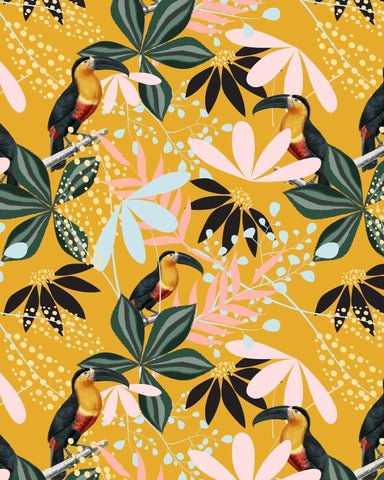Toucan Floral Pattern