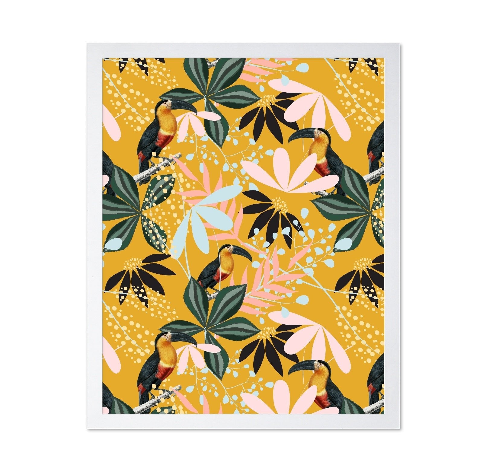 Toucan Floral Pattern