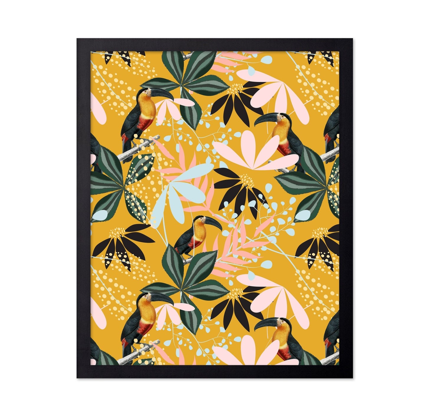 Toucan Floral Pattern
