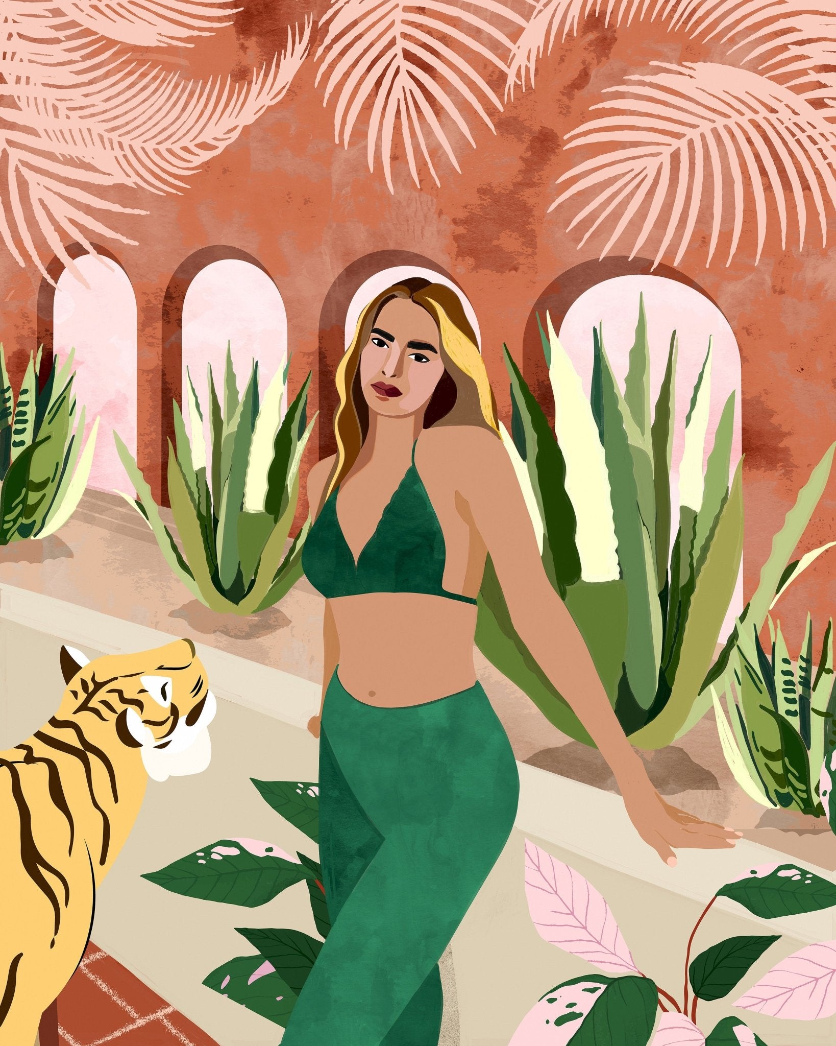 Desert Courtyard Woman