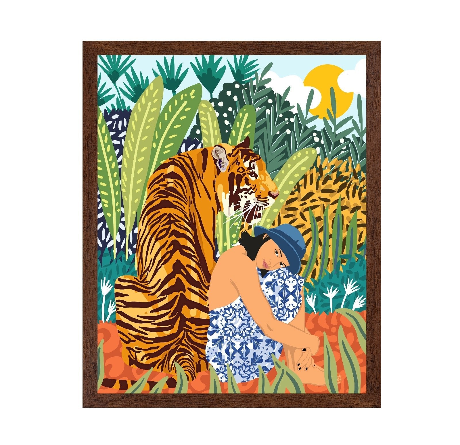 Woman Tiger Jungle