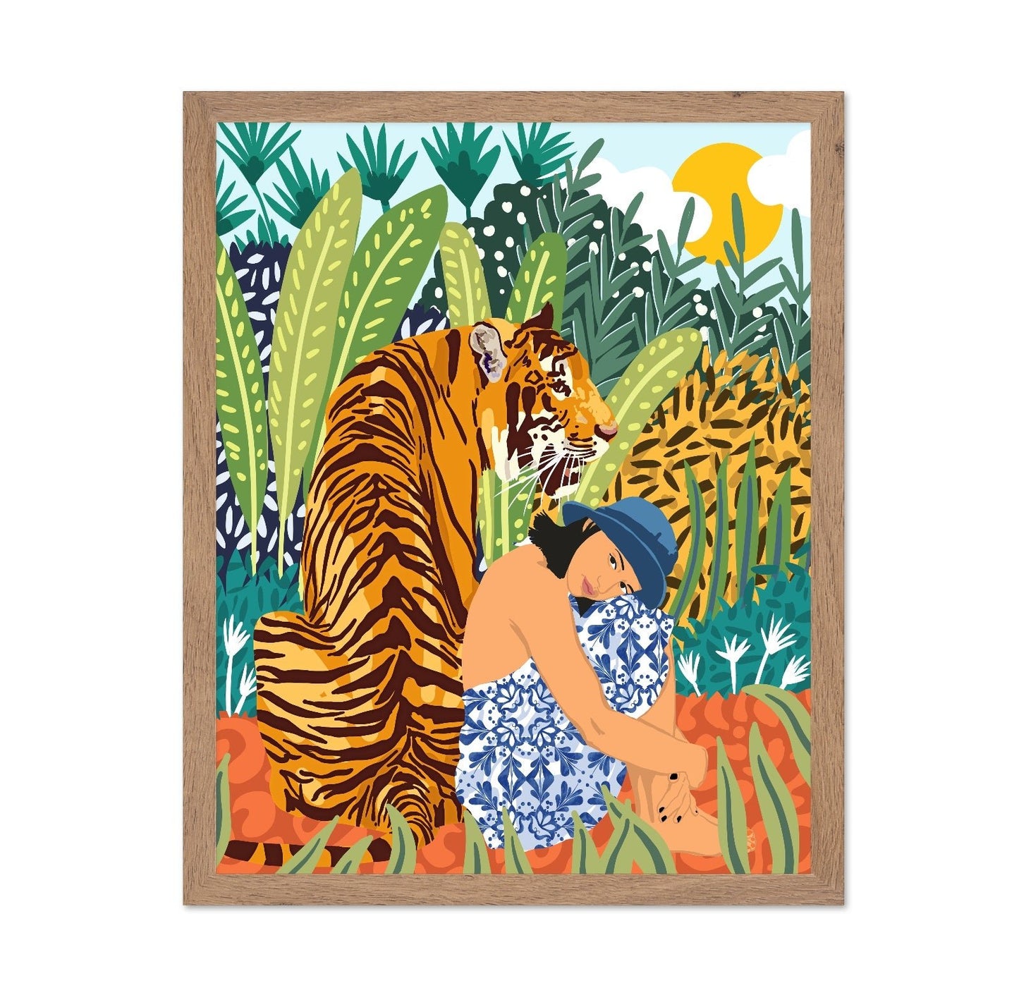 Woman Tiger Jungle