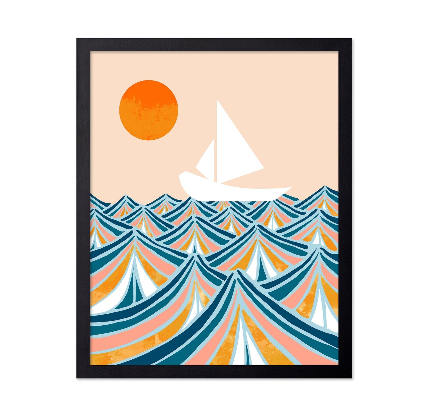 Sunset Sail Waves