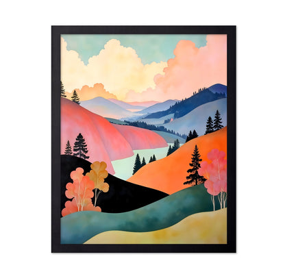 Pastel Mountain Valley