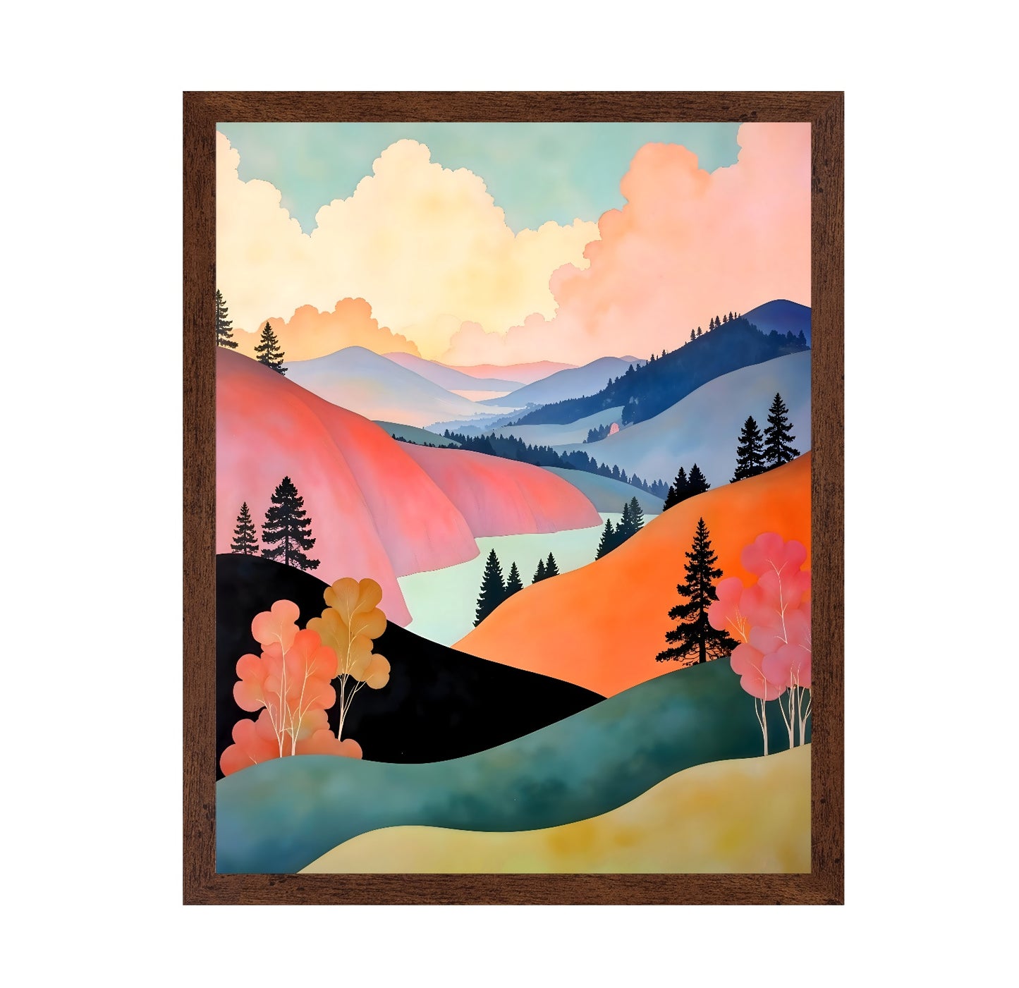 Pastel Mountain Valley