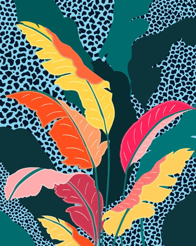 Tropical Leopard Leaves